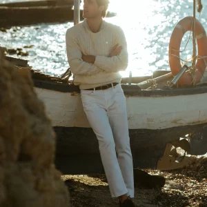 Pantalon sport denim cruise blanco