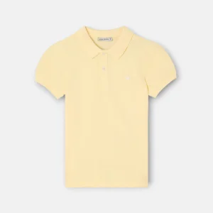 Polo girl manga abullonada amarillo