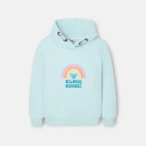 Sudadera girl capucha silbon sunset celeste