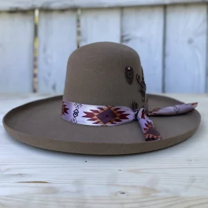 Sombrero Nutria Open Crown Con Herraje para Mujer