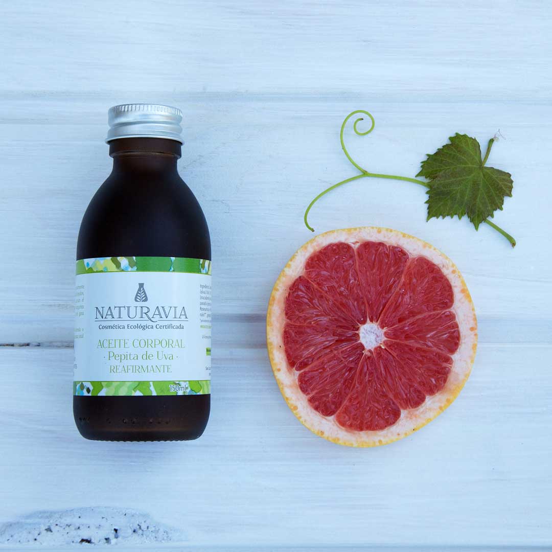 Aceite corporal ecológico reafirmante de pepita de uva - Imagen 3