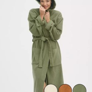 Albornoz con capucha unisex de algodón orgánico