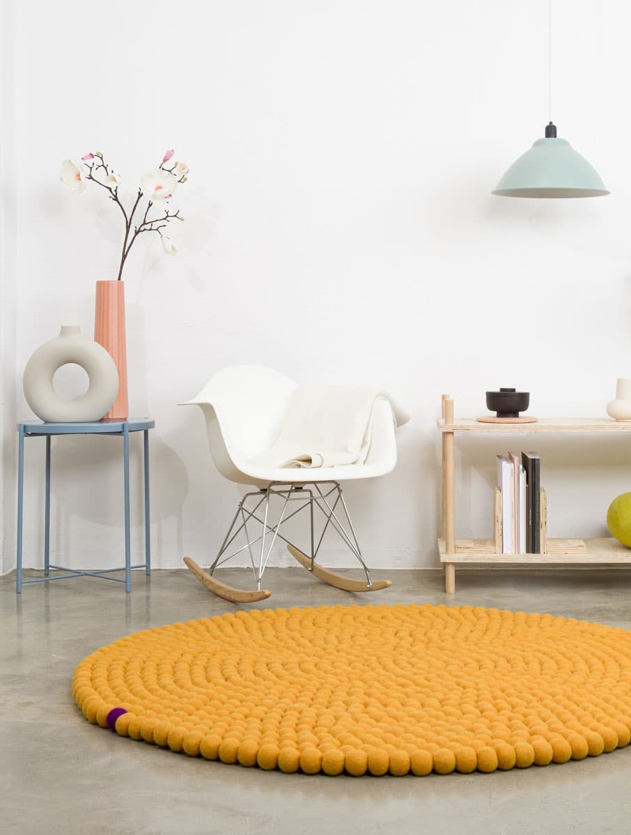 Alfombra circular con punto