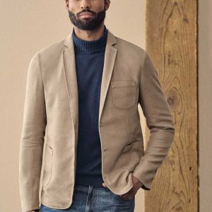 Americana hombre de cáñamo y algodón orgánico