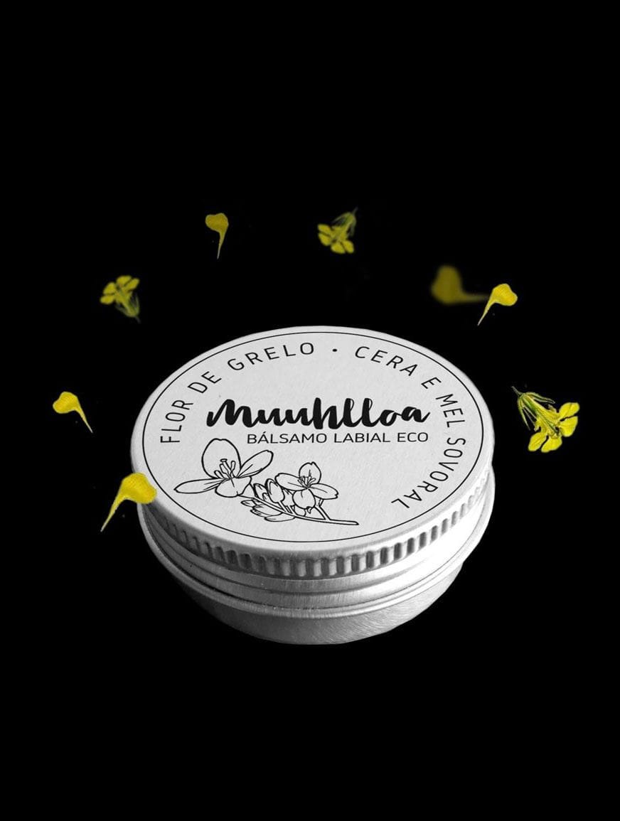 Bálsamo labial ecológico de flor de grelo y miel
