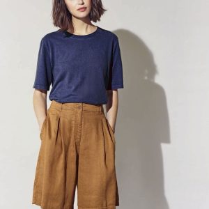 Bermudas mujer de cáñamo con bolsillos