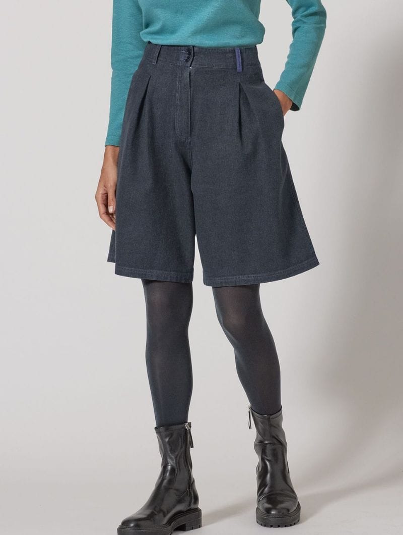 Bermudas oversize mujer de sarga ecológica - Imagen 3