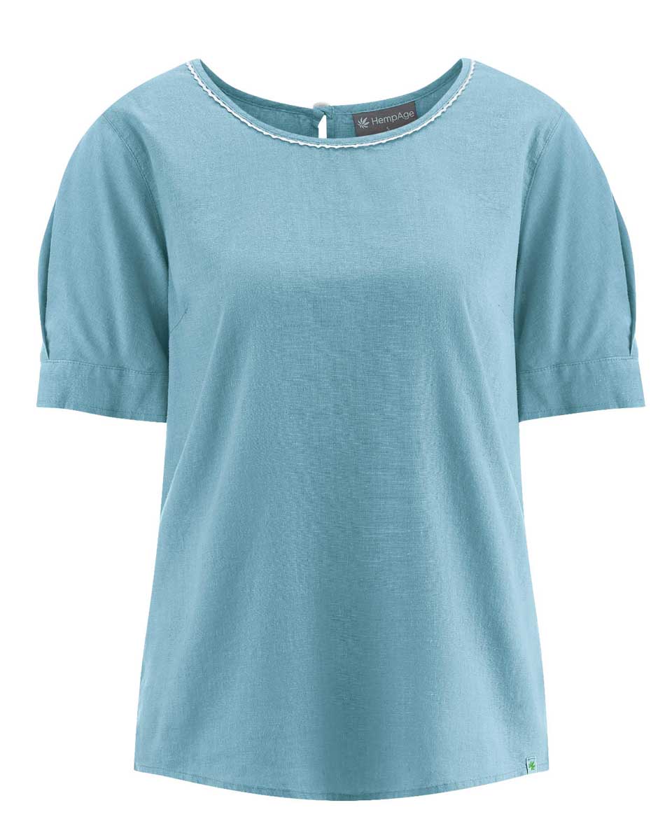 Blusa manga abullonada ecológica para mujer - Imagen 9