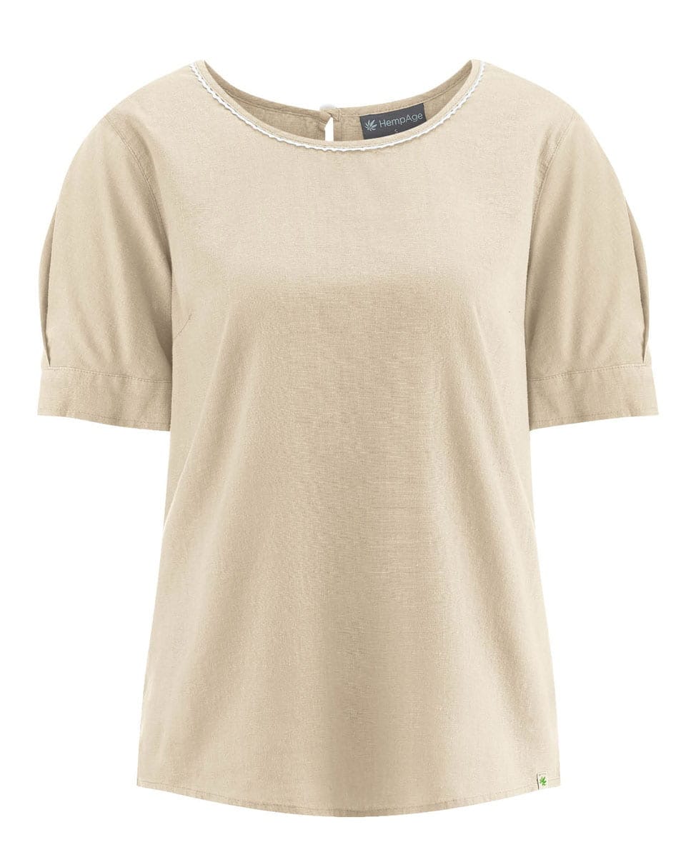 Blusa manga abullonada ecológica para mujer - Imagen 7