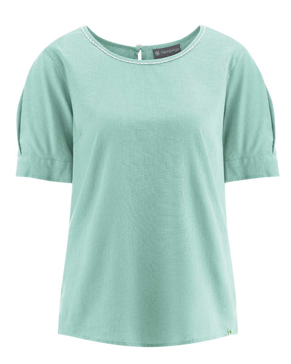 Blusa manga abullonada ecológica para mujer - Imagen 6