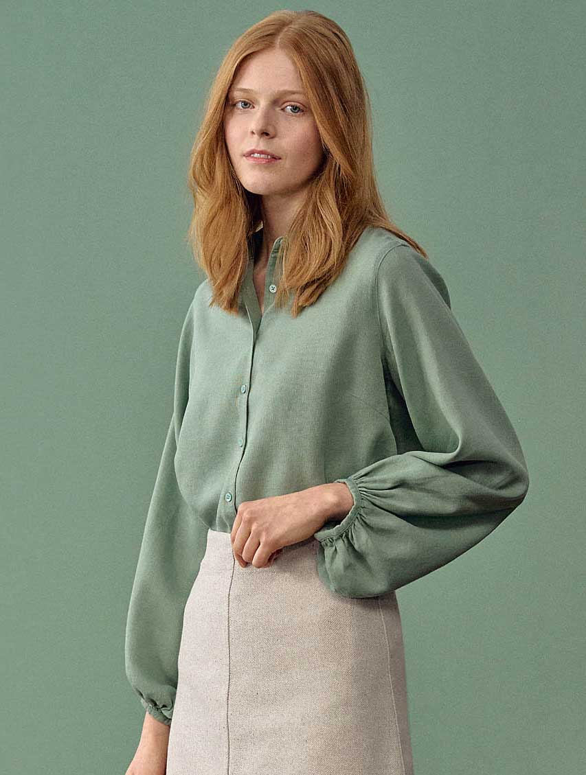 Blusa manga farol 100% ecológica - Imagen 2