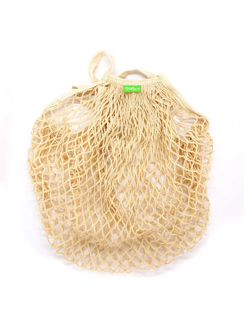 Bolsa de malla con asa larga 100% algodón orgánico - Imagen 4