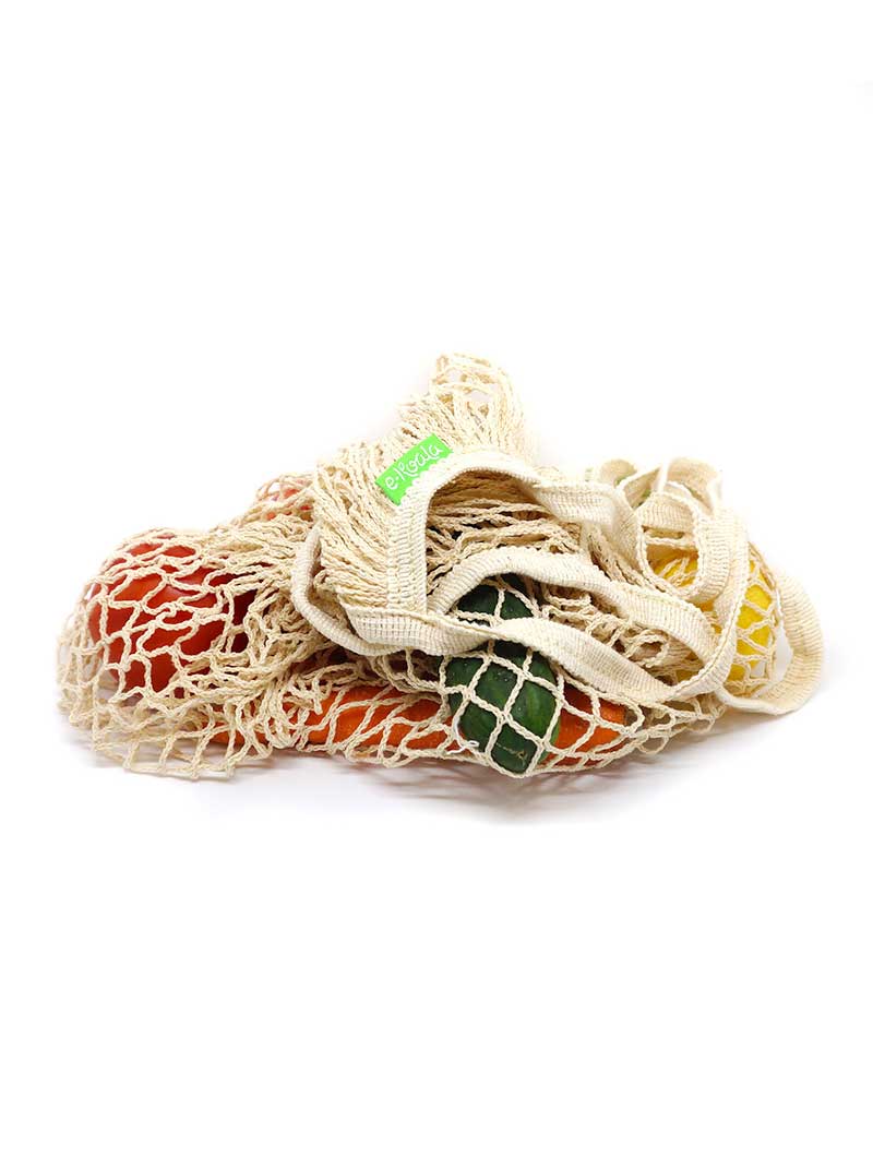 Bolsa de malla con asa larga 100% algodón orgánico - Imagen 7