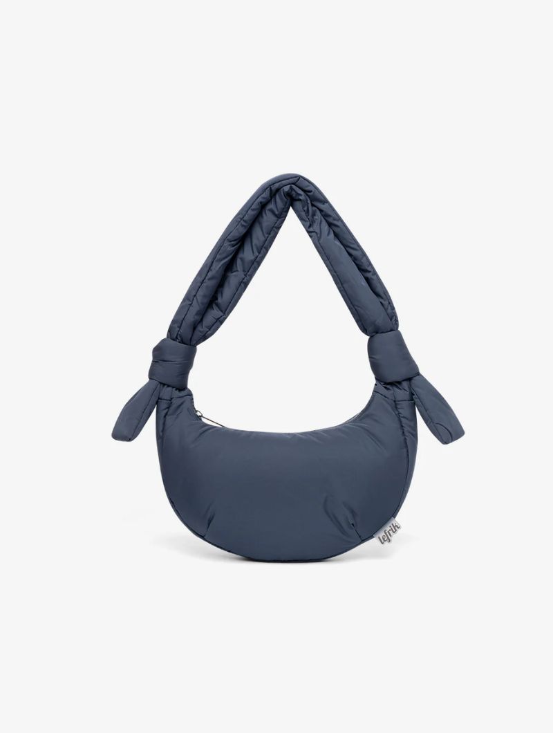 Bolso acolchado media luna de tejido reciclado - Imagen 3