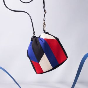 Bolso bombonera de patchwork reciclado