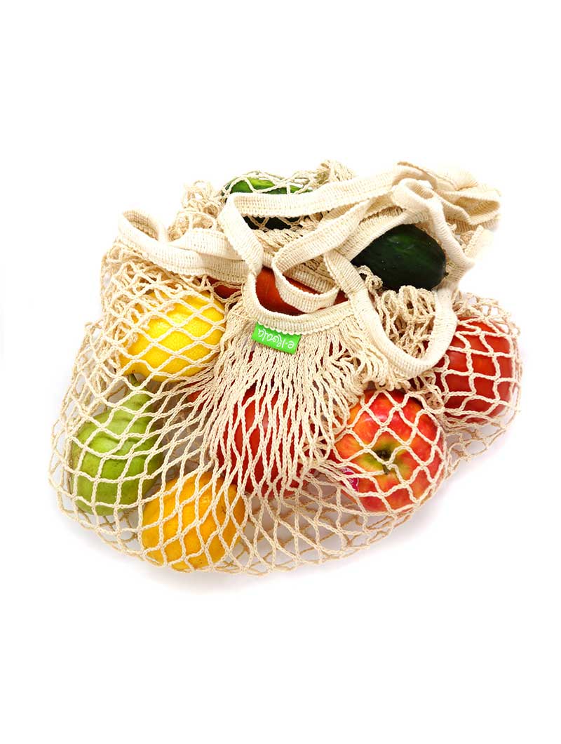 Bolsa de malla con asa larga 100% algodón orgánico - Imagen 6