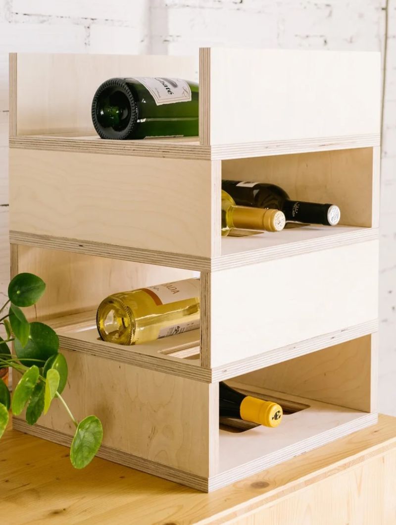 Botellero apilable de madera - Imagen 4