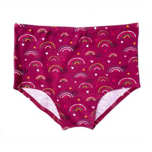 Braga cintura alta arcoíris de algodón orgánico