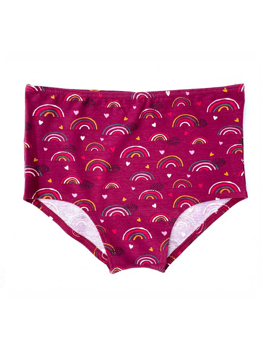 Braga cintura alta arcoíris de algodón orgánico