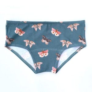 Braga de talle medio turquesa con mariposas ecológica