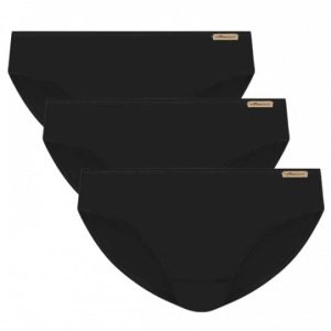 Pack de 3 bragas negras de algodón orgánico