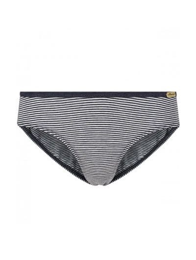 Bragas de rayas de corte bajo en algodón orgánico