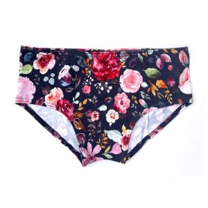 Bragas azules con flores de algodón orgánico