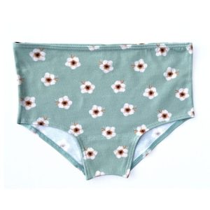 Bragas cintura alta de algodón orgánico con flores