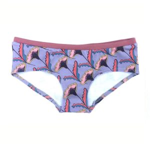 Bragas culotte algodón orgánico con flores lavanda