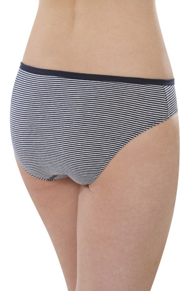 Bragas de rayas de corte bajo en algodón orgánico - Imagen 7