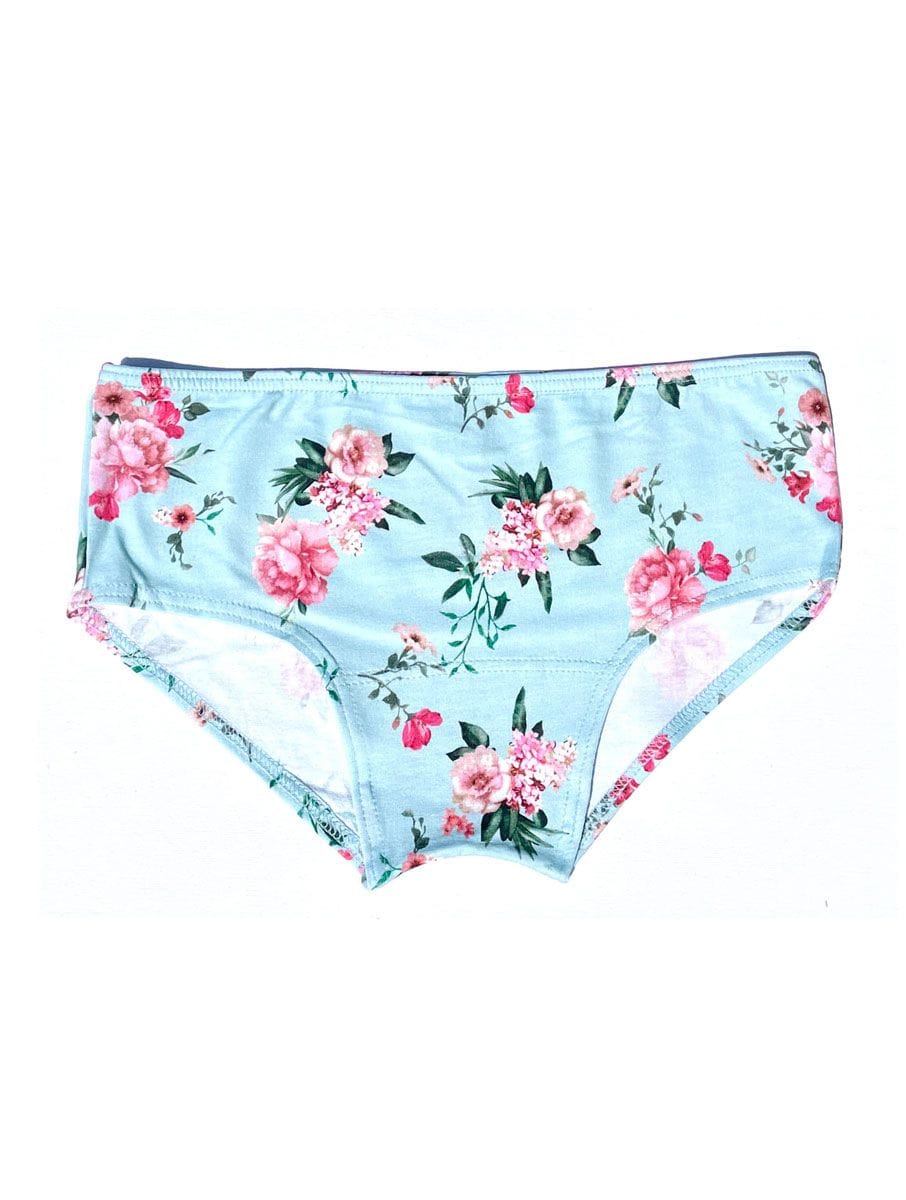 Bragas ecológicas azul turquesa con rosas