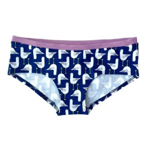 Braguitas azul marino con gaviotas de algodón orgánico