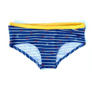 Braguitas de algodón orgánico de rayas marineras