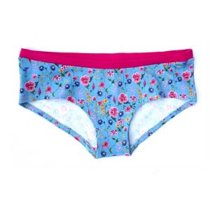 Braguitas ecológicas azules con flores silvestres