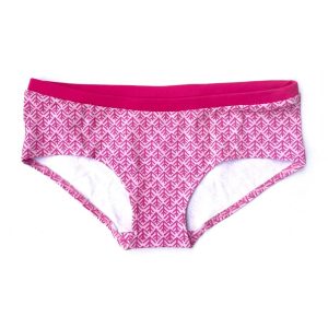 Braguitas rosas estampadas de algodón orgánico