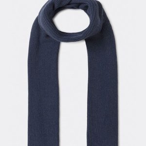 Bufanda azul marino de fibras recicladas