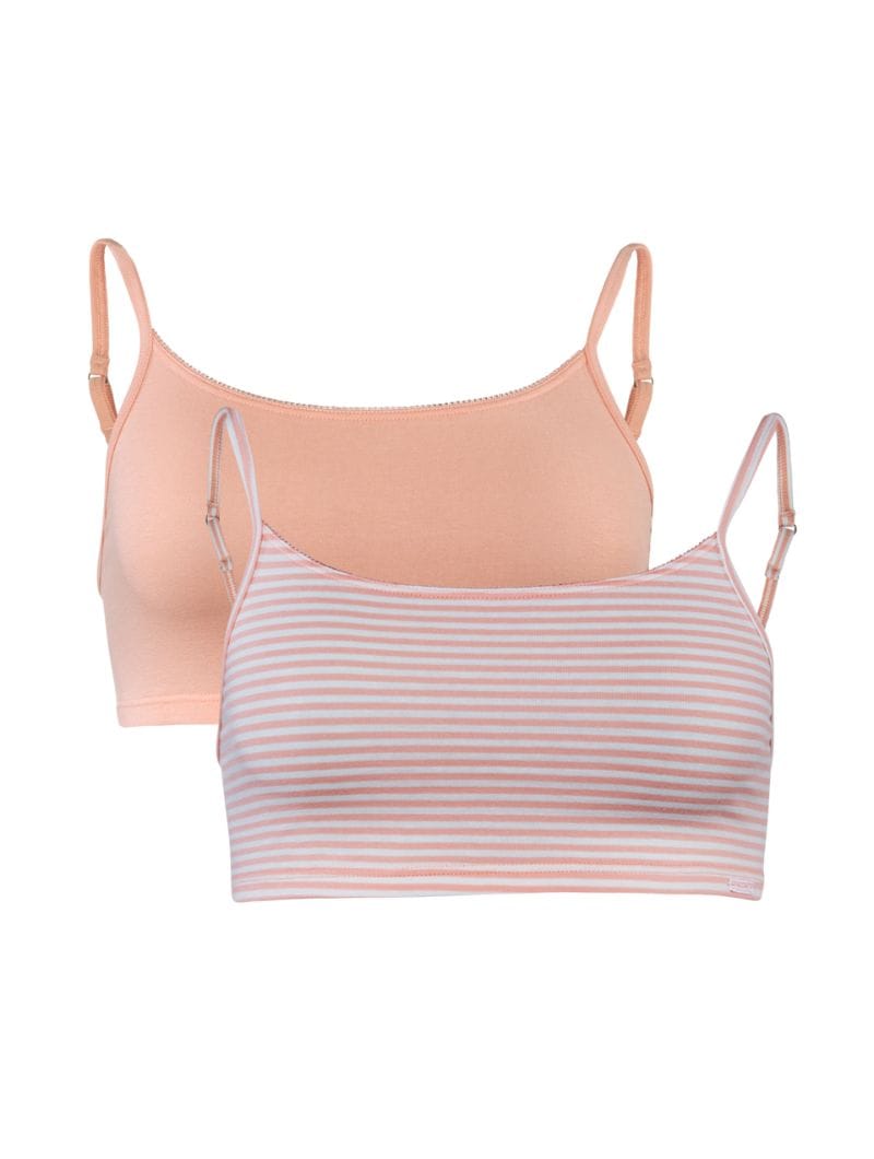 Bustier de rayas de algodón orgánico. Pack de 2