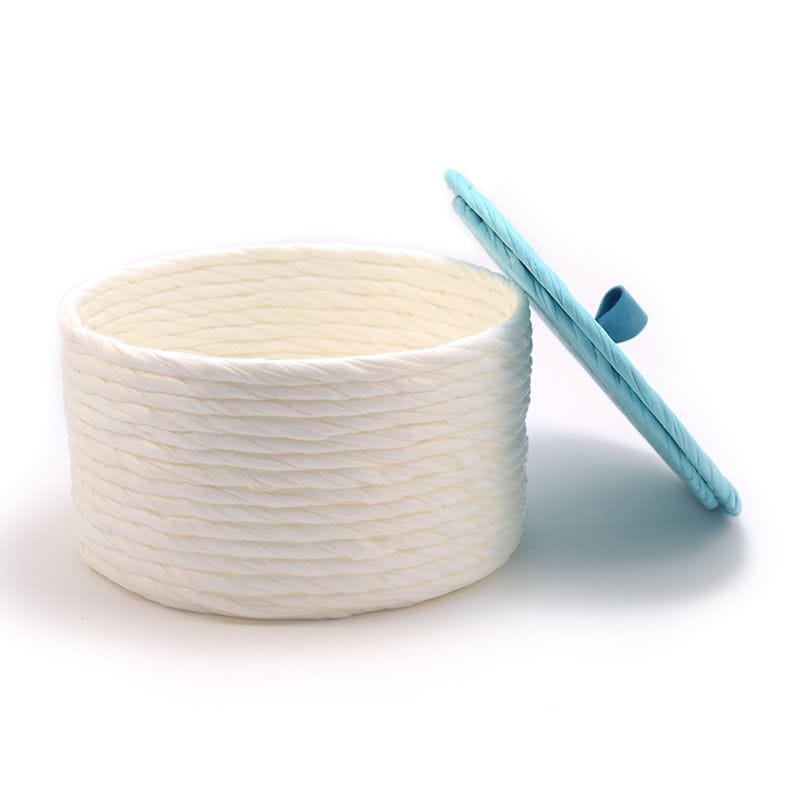 Cajita de tela reciclada con tapa - Imagen 5