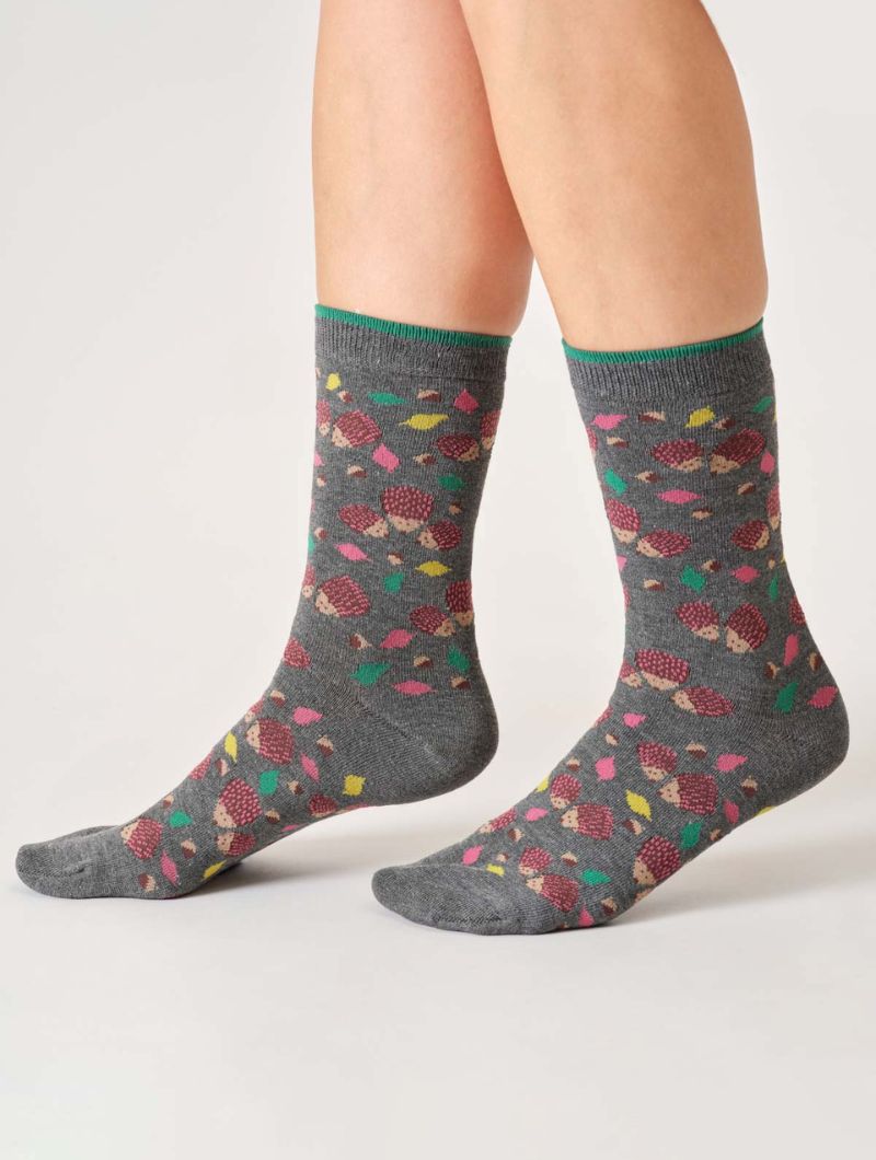 Caja regalo calcetines otoño mujer de algodón orgánico - Imagen 4