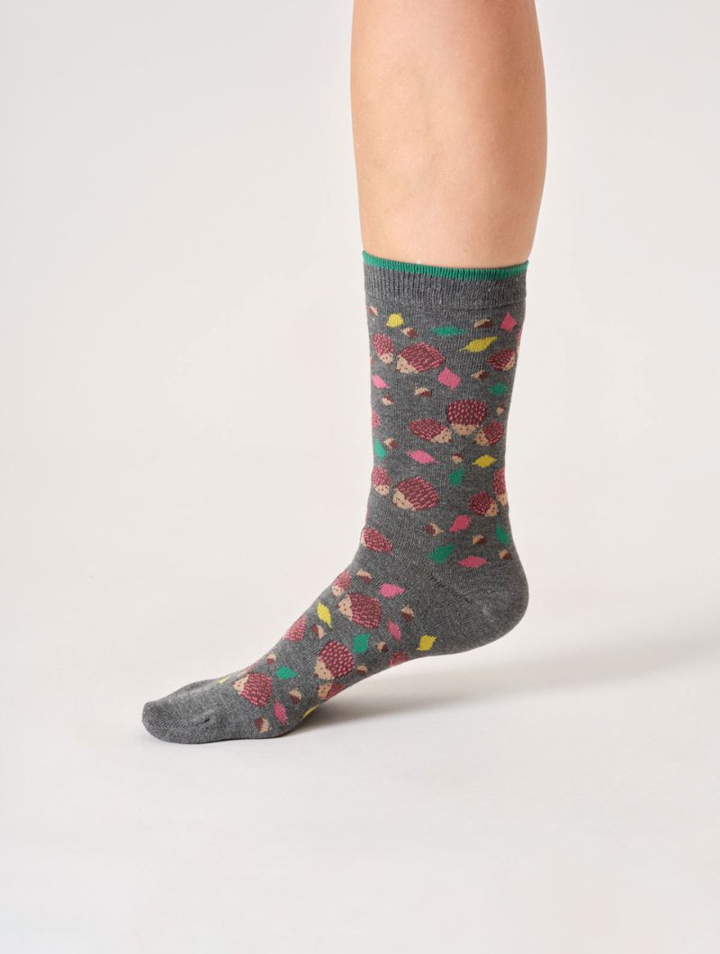 Caja regalo calcetines otoño mujer de algodón orgánico - Imagen 3