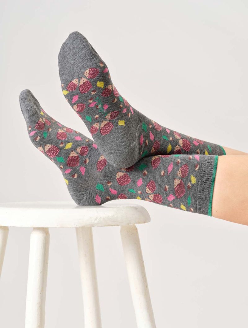 Caja regalo calcetines otoño mujer de algodón orgánico - Imagen 5