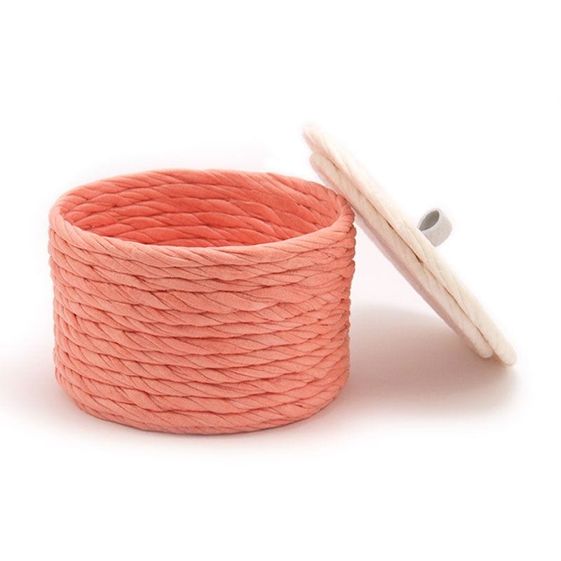 Cajita de tela reciclada con tapa - Imagen 6