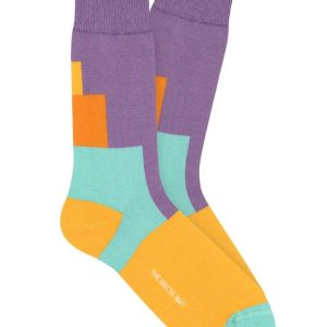 Calcetines Fibonacci naranja de algodón orgánico