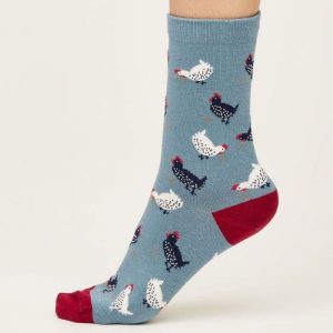 Calcetines sostenibles de gallinas para mujer