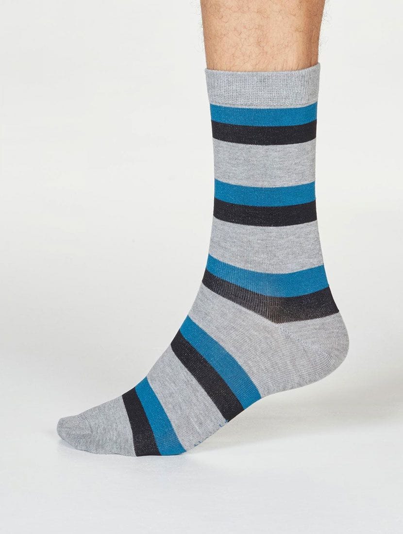 Calcetines sostenibles de rayas para hombre