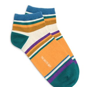 Calcetines tobilleros multicolor de algodón orgánico