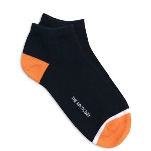 Calcetines tobilleros negros de algodón orgánico