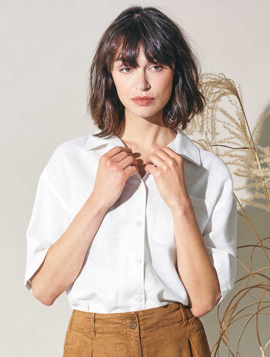 Camisa casual mujer de manga corta ecológica - Imagen 2