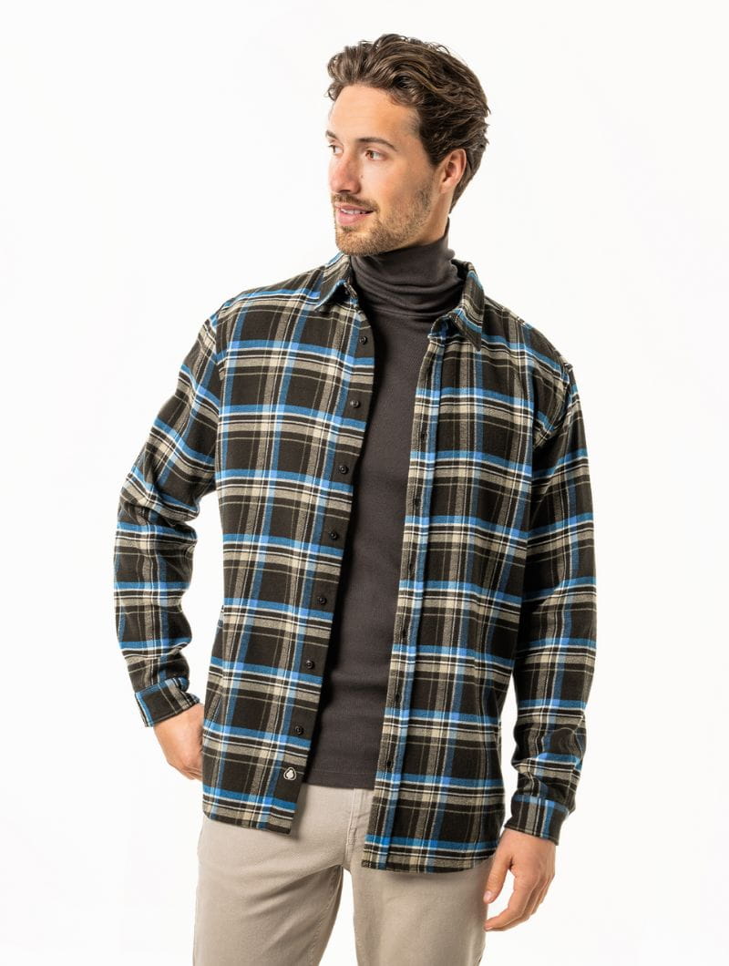 Camisa a cuadros de franela 100% algodón orgánico - Imagen 3