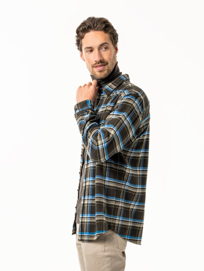 Camisa a cuadros de franela 100% algodón orgánico - Imagen 5